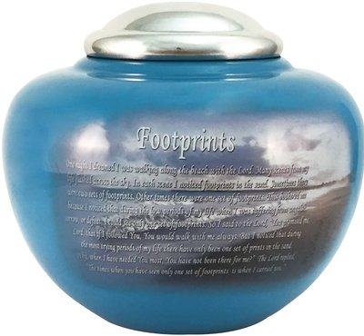 Footprints Aluminum Urn